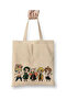 Demon Slayer Cut the Demon Cute Characters White Cloth Bag Long Handle Shopping Bag