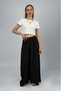 Women's Modal High Waist Pocketed Elastic Waist Wide Leg Pants Black - 3
