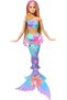 Flower Magic Mermaid Doll - Ombre Tail, Pearl Headband, Long Blonde Hair (JDM72)