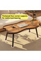 Modern coffee table, thickened rounded corner artistic rectangular coffee table - 5