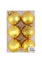 6 Pieces 6 cm Cute Ball Christmas Tree Ornament Gold-
