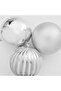 Christmas Bauble Set XXL 3 pcs Silver Plastic - 2