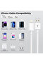 كابل USB Lightning مكون من قطعتين، سلك شحن سريع، خط بيانات لهاتف Iphone 14 Pro 13 12 11 X 8 7 6 5 SE - 3