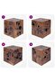 Stools 4 pcs Brown 40x40x45 cm Solid Teak Wood - 5