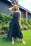 Dark Anthracite Layered Flounce Strap Dress with Bead Accessories Alc-X12333 - 3