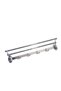 Towel rack, chrome, 2 bars and 4 hooks