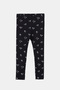 Black Girl Flower Printed Girl Child Ribbed Knit Bottom Top Set - 6