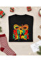 Merry Christmas Printed Mother-Daughter Matching T-Shirt with Bow (Add 2 Items to Make a Matching Set) - 3