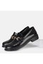 Large Size Women's Genuine Leather Loafer 41-42-43-44 Black Patent Leather - 6