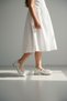 Girl's Wedding Shoes Shiny Stone Buckle Mini Heel Model Silvery Evening Dress Ballerinas - 3