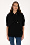 Women's Black Hooded Sweatshirt 50314938-Vr046 - 3