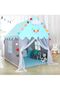 Kids Play Tent,Princess Castle,with Window Lace Curtains,Indoor for Children Play House Gift,Blue