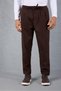 Milos Relax Fit Knitted Cashmere Fabric Zippered Elastic Waist Jogger Men's Trousers - Brown