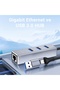 USB 3.0 Type-C & Usb-A Ethernet Adapter – 4 in 1 Multiplexer (1000 Mbps) - 2