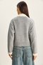 Women's Gray Knitted Baby Collar Sleeve Detailed Knitwear Cardigan Th251054 60283768 - 6