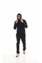 Men's Fleece-Lined Zip-Up Hoodie Sports Tracksuit Set