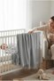 Gray 100% Cotton 4 Layer Muslin Baby/Child Blanket 110X110