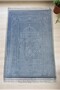 Soft Velvet Textured Plush Prayer Rug Blue
