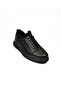 5019 Black Stretch Leather Casual Men's Shoes
