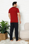 Men's 100% Cotton Pajama Set-3 Buttons-Collar Pocket 12384 - 4