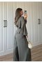 Khaki Belt Detail Wide-Leg Modal Set - 2