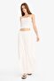 High Waist Cotton Lined Wrinkled Textured Viscose Maxi Skirt D5033Ax25Au - 6