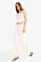 High Waist Cotton Lined Wrinkled Textured Viscose Maxi Skirt D5033Ax25Au - 5