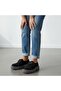 Black Suede Genuine Leather Lace-Up Thick Patterned Sole Women's Daily Casual Shoes - 4
