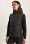 Women's Black Hooded Zippered Garnished Slim Fit Puffer Coat 1123 60283816 - 6