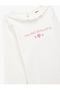 Cotton Ruffle Detail Long Sleeve Crew Neck T-Shirt - 3