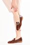 Genuine Leather Flexible Comfortable Sole Soft Leather Comfortable Loafer Alb.209 Brown Honeycomb - 4