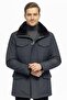 Larin Navy Blue Genuine Fur Collar Waterproof Men's Coat - 2