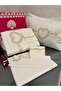 100% Cotton Satin Embroidered Duvet Cover Set - Double Size / 6 Piece Elegant Dowry Set/ Luxury - 4