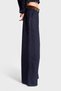 Women's Indigo Color 7W5-50 W Wide Leg Palazzo Fit Belt Detailed 100% Cotton Special Design Denim Jean - 3