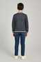 150-11-25 Boys' Zippered N Embroidered Cardigan – Double Pockets, Comfortable Fit, Ages 9–16 - 4