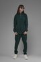 Unisex Regular Fit Mock Neck Half Zip Interlock Pique Sweatshirt - Dark Green - 2