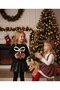 Girl's New Year/Christmas Concept 3-Piece Plaid Set: Suspender Skirt, White Blouse and Beret Set - 8