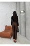 Women's Brown High Waist Belted Pleated Pocketed Ankle Length Carrot Cut Classic Fabric Trousers - 2