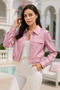 Women’s Lilac Long Sleeve Pocket Detail Short Jacket - 5