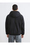 Xside Black Standard Fit Hooded Men's Coat - 5
