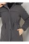 Women's Large Size Fiber Filled Sports Quilted Nova Fabric Coat 0198 - 4
