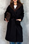 Women's Hooded Long Cashmere Coat 99692 - 5
