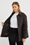 Water Wave Patterned Oversized Buttoned Coat