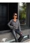 Women's Black Polo Neck Tassel Trim Knit Cardigan - 3