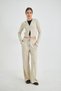 Women's Custom Made Modal Fabric Double Zipper Hooded Cardigan Beige - 5