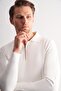 Ecru Long Sleeve Zippered Collar Without Pockets Slim Fit Knitwear 1012255150 - 4