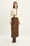 Women's Cream Gold Button Detailed Asymmetrical Cut Knitwear Cardigan 60285004 - 3
