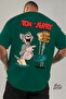 تيشيرت بطبعة Tom and Jerry، قصة واسعة / فضفاضة