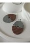 Taupe Brown Gray Dangle Polymer Clay Earrings Soft Nude Color - 8