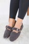 Women's Buckled Winter Ballet Flats Home and Outdoor Shoes - 2